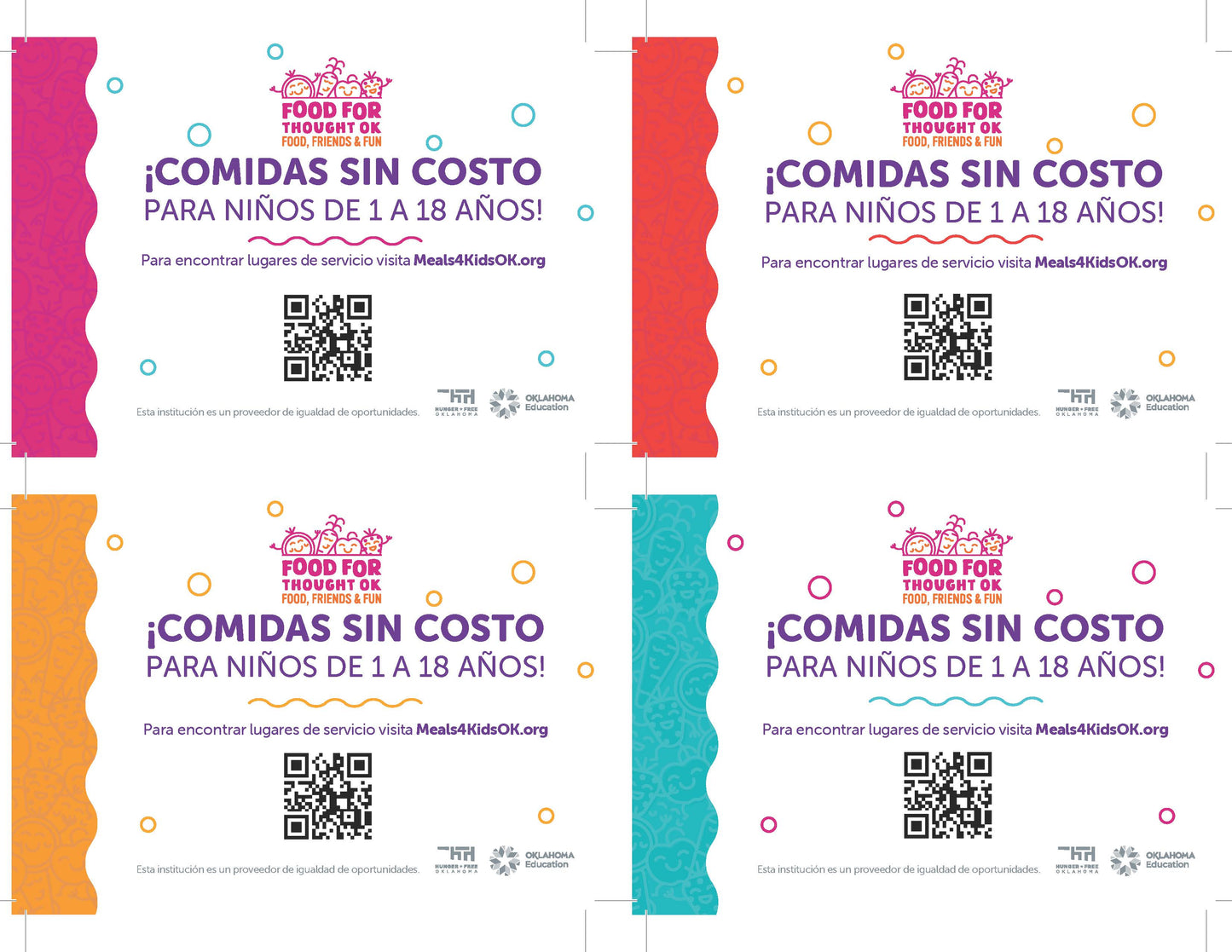 Summer Meals Postcards (100 Pack)