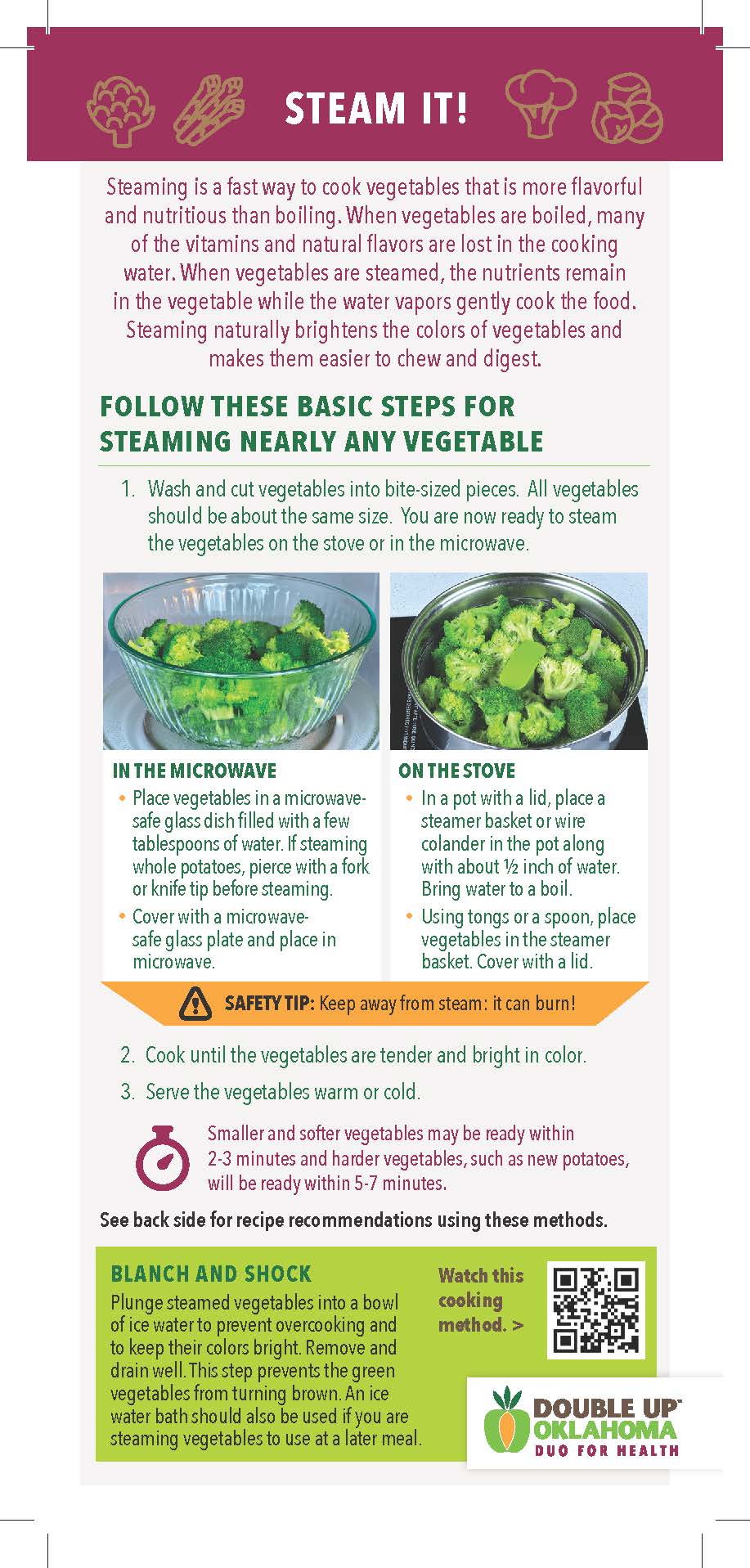 DUO for Health Method Card-Steam it (50 pack)