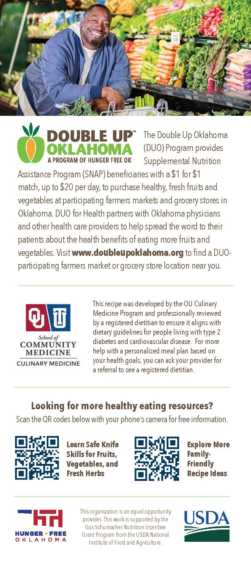 DUO for Health Recipe Card- Black Bean Mango Salsa (25 pack)