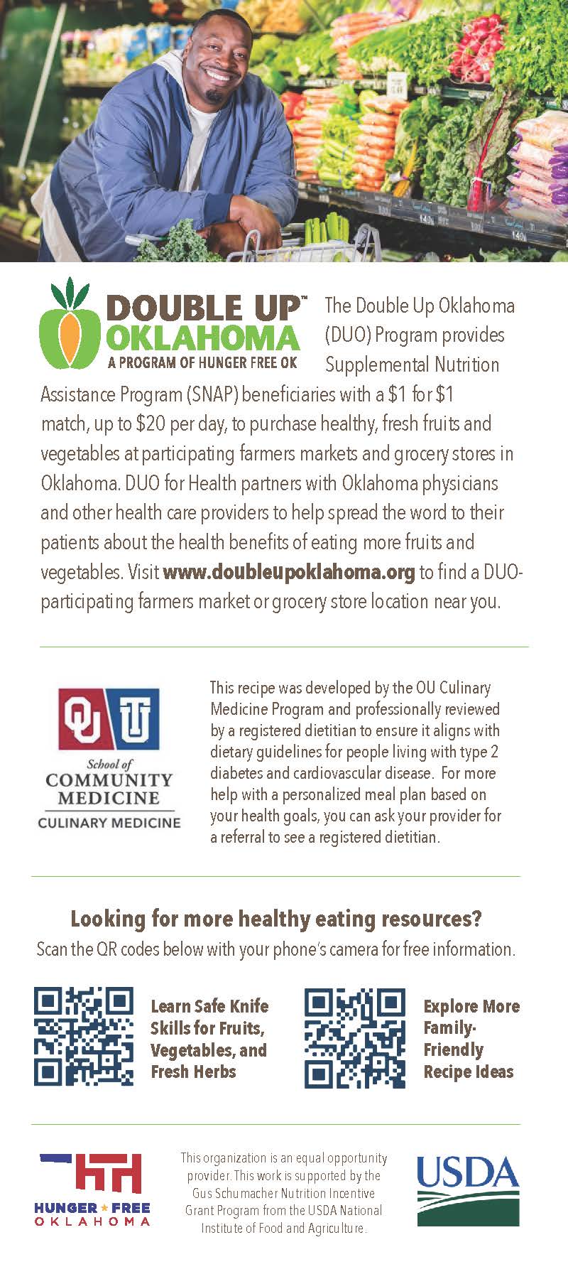 DUO for Health Recipe Card- Avocado Bean Dip (25 pack)