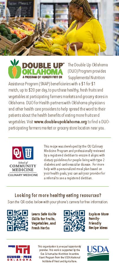 DUO for Health Recipe Card-Sweet potato/apple/chickpea hash (25 pack)