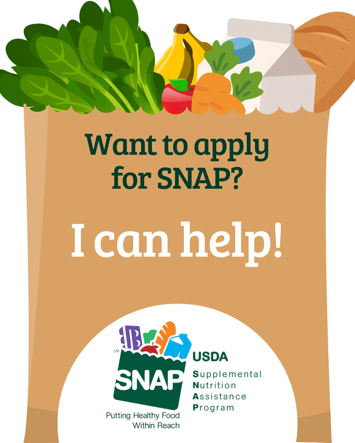 SNAP Application Assistance Completion Sticker