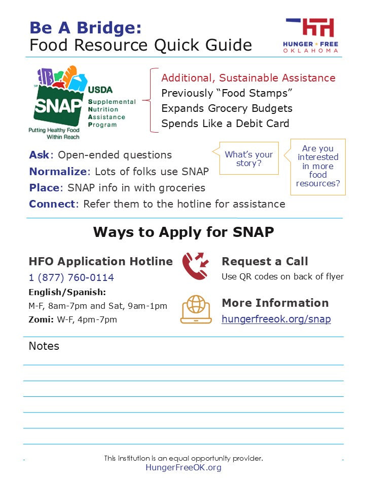 Bridging to SNAP Flyer