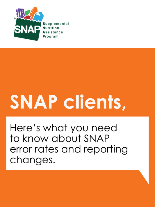 SNAP Error Rate and Household Change - Graphics Suite