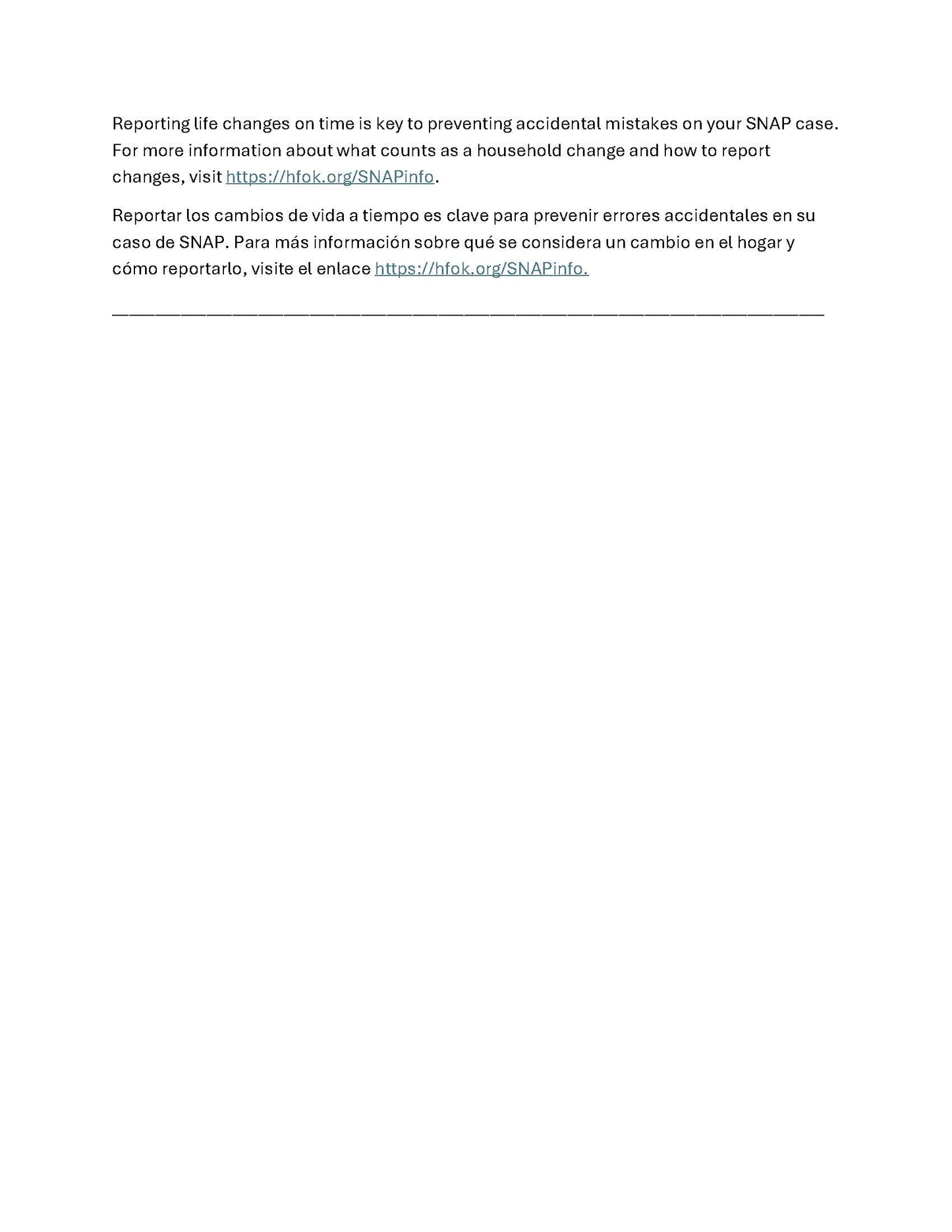 SNAP Error Rate and Household Change - Communication Suite
