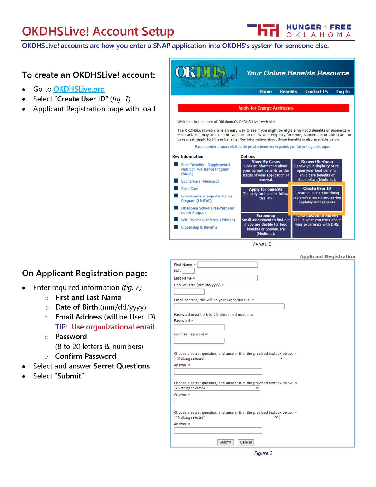 OKDHSLive! Account Setup Instructions + Tip Sheet – Hunger Free Oklahoma