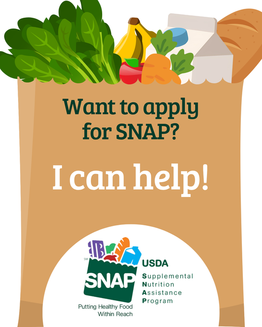 SNAP Application Assistance Completion Sticker