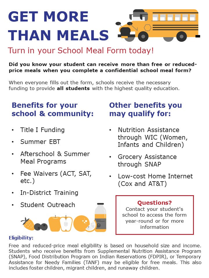 School Meal Form & SNAP Flyer – Hunger Free Oklahoma