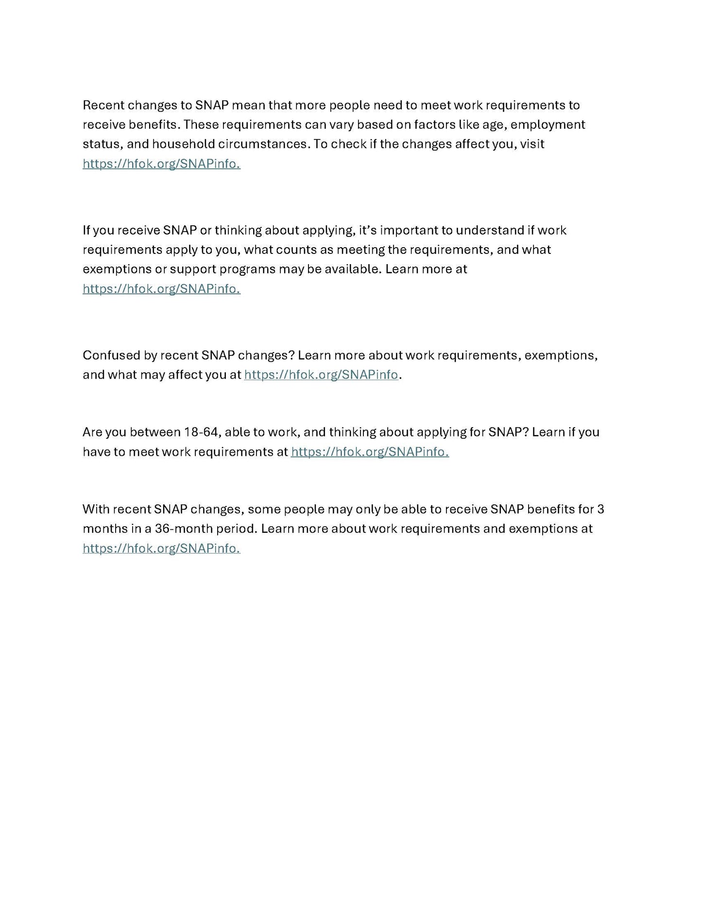 SNAP Work Requirements - Communication Suite